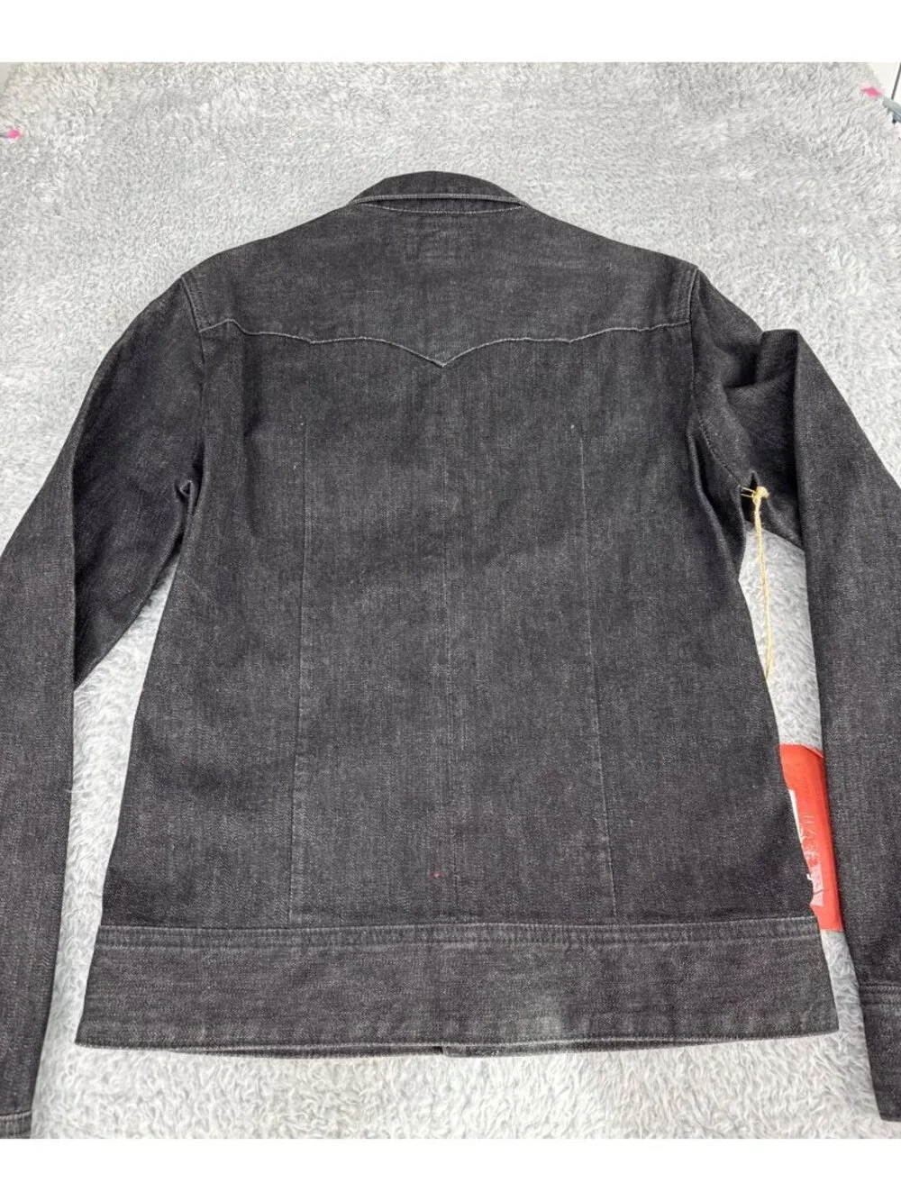 True Religion Men's Charcoal Black Denim Shirt Jacket